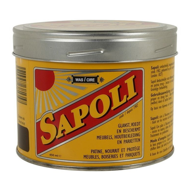 Sapoli vaste boenwas donker eik 450ml
